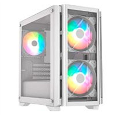 GABINETE GAMER BALAM RUSH / MINI TORRE / CARBONO CRYSTAL 4000C / MICRO-ATX, MINI-ATX / 3 VENTILADORES ARGB / PANEL IZQ CRISTAL +