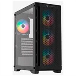 GABINETE GAMER BALAM RUSH CARBONO TWIN MATE 5000 / MEDIA TORRE / ATX,MICRO-ATX, MINI-ATX / 4 VENTILADORES ARGB / PANEL IZQ CRIST