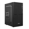 GABINETE QUARONI FRENTE ABS, NEGRO TIPO ALUMINO CEPILLADO CON ENCENDIDO Y PUERTOS LATERALES, MICRO ATX / MINI ITX, FUENTE DE POD