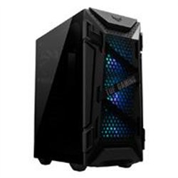 GABINETE ASUS TUF GAMING GT301 /MEDIA TORRE /ATX /CRISTAL TEMPLADO /NEGRO /RGB