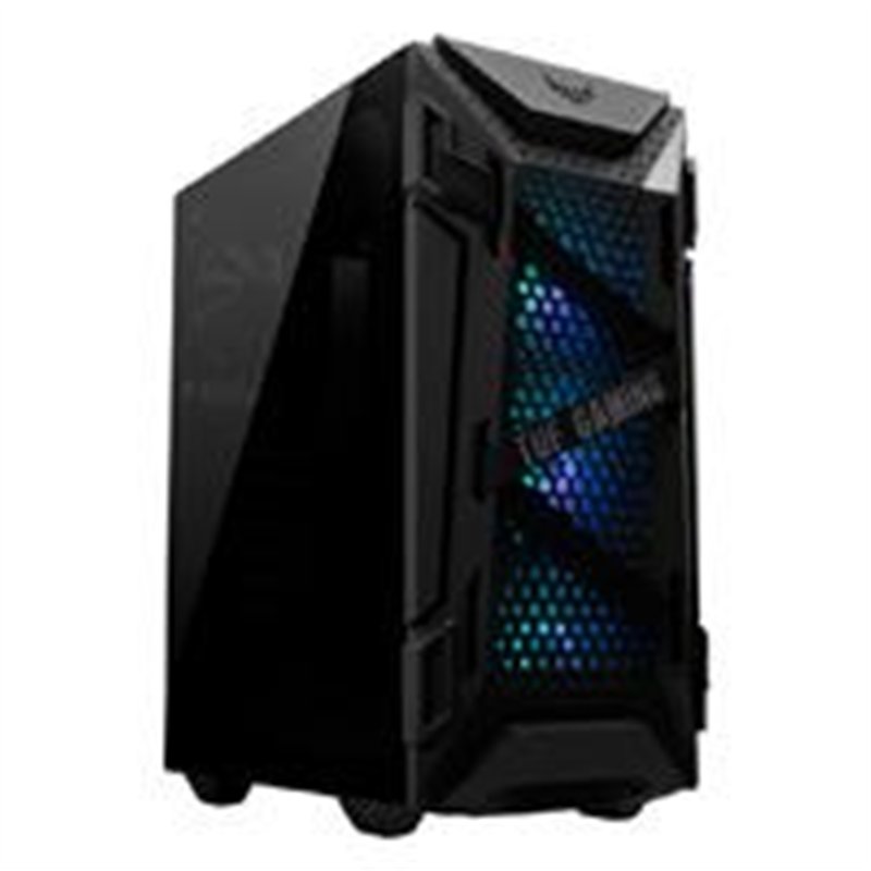 GABINETE ASUS TUF GAMING GT301 /MEDIA TORRE /ATX /CRISTAL TEMPLADO /NEGRO /RGB