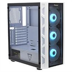 GABINETE OCELOT GAMING OG-C WHITE BLIXARD / FULL TOWER / E-ATX, ATX, M-ATX, ITX / PANEL LATERAL CRISTAL TEMPLADO / INCLUYE 3 VEN