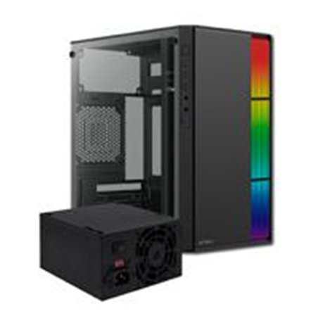 GABINETE ACTECK FUSION II GI440 / MICRO TORRE / MICRO ATX, MINI ITX / FUENTE 500W / ILUMINACION RGB / PANEL ACRILICO, METAL / NE