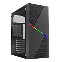 GABINETE ACTECK DRACO GM450 / MEDIA TORRE / ATX, MICRO ATX, MINI ITX / FUENTE 500W / PANEL CRISTAL TEMPLADO, METAL / NEGRO / AC-
