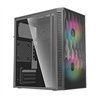 GABINETE ACTECK FUJI GC470 / MINI TORRE / MICRO ATX , MINI ITX / FUENTE 500W / VENTILADOR RGB / PANEL ACRILICO, METAL / NEGRO / 
