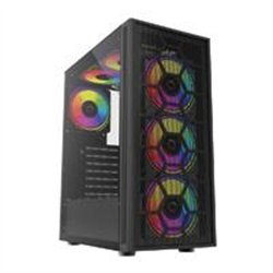 GABINETE BALAM RUSH DRAGONFLY MESH GM740 / MEDIA TORRE / ATX, MICRO ATX, MINI ITX / VENTILADOR RGB / PANEL CRISTAL TEMPLADO, MET