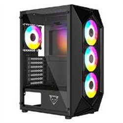 GABINETE OCELOT GAMING POLYGON-E5 / MID TOWER / ATX, M-ATX, ITX / PANEL LATERAL DE CRISTAL TEMPLADO Y FRONTAL EN MESH / INCLUYE 