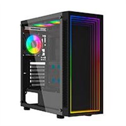 GABINETE OCELOT GAMING PORTAL-M4 / MID TOWER / ATX, M-ATX, ITX / PANEL LATERAL DE CRISTAL TEMPLADO FRONTAL TIPO ESPEJO INFINITO/