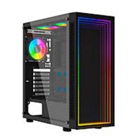 GABINETE OCELOT GAMING PORTAL-M4 / MID TOWER / ATX, M-ATX, ITX / PANEL LATERAL DE CRISTAL TEMPLADO FRONTAL TIPO ESPEJO INFINITO/