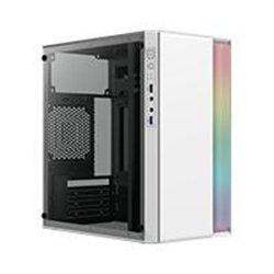 GABINETE ACTECK FUSION II GI440 / MINI TORRE / MICRO ATX, MINI ITX / FUENTE DE PODER 500W / PANEL ACRILICO / METAL / BLANCO / AC