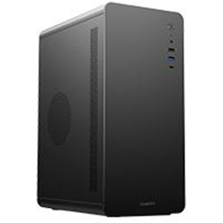 GABINETE MICRO TORRE QUARONI MICRO ATX, MINI ITX/1USB 2.0 1USB 3.0/USB 3.0/VERTICE CURVO/FUENTE 500 W/NEGRO