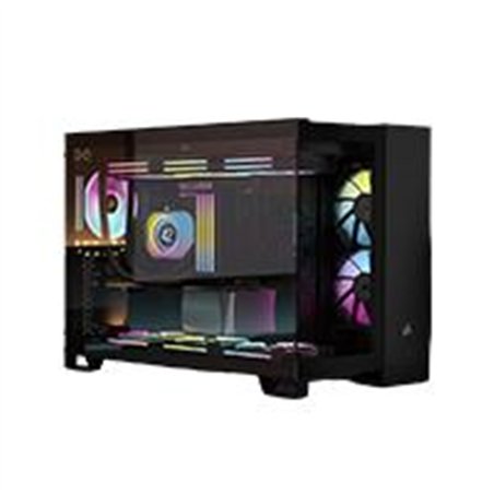 GABINETE CORSAIR 2500X LINK/ NEGRO/SEMI- TORRE/ MICRO-ATX MITX /CRISTAL TEMPLADO/GAMER/ CC-9011267-WW