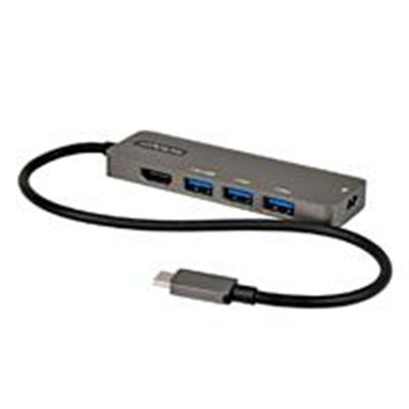 DOCKING STATION USB-C - ADAPTADOR MULTIPUERTOS USB TIPO C A HDMI 2.0B 4K DE 60HZ HDR10 - PD DE 100W DE PASO - HUB USB 3.0 DE 4 P