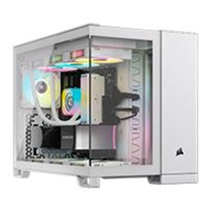 GABINETE CORSAIR 2500X LINK /BLANCO /SEMITORRE/MICROATX-MITX / CRISTAL TEMPLADO/GAMER/ RGB (CC-9011268-WW)