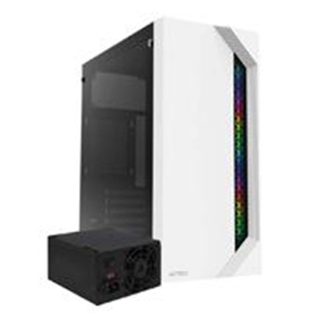 GABINETE ACTECK VIKEN GM434 / MEDIA TORRE / MICRO ATX, MINI ITX / FUENTE 500W / ILUMINACION RGB / PANEL CRISTAL TEMPLADO, METAL 