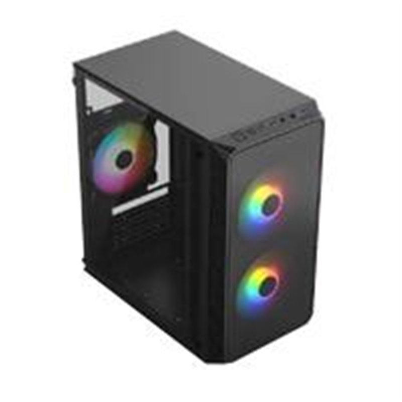 GABINETE ACTECK DOOM PRO CRYSTAL GI730C / MINI TORRE / MINI ITX, MICRO ATX / FUENTE 600W INCLUIDA / PANEL CRISTAL TEMPLADO / 3 A