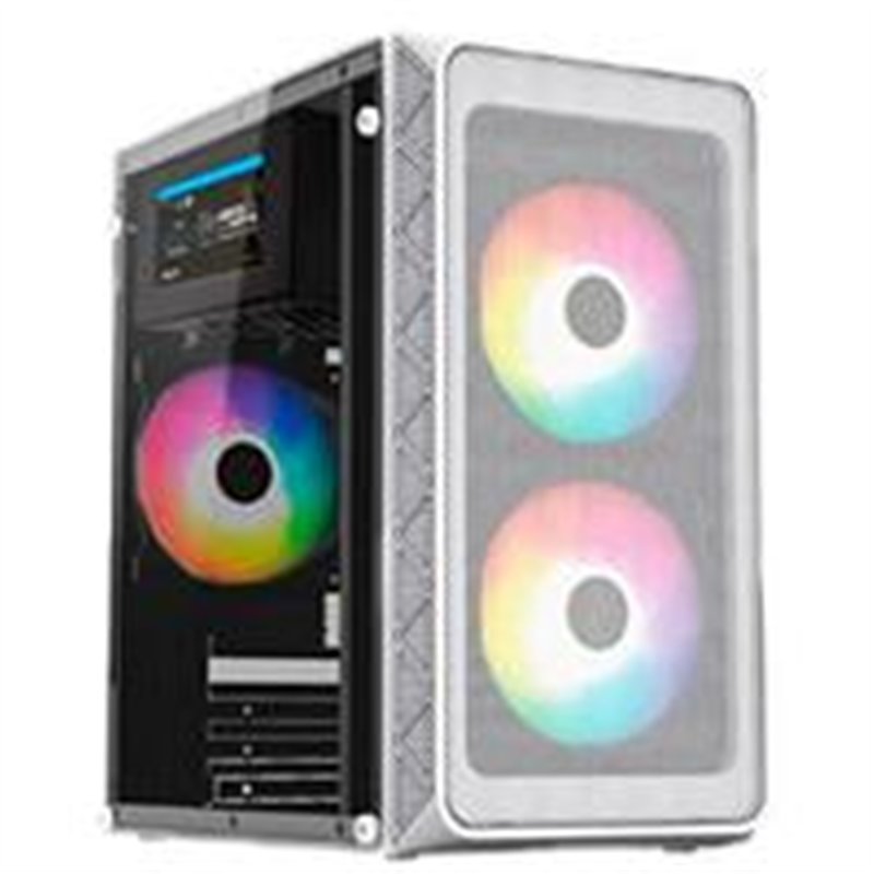 GABINETE ACTECK DOOM PRO MESH GI730M / MINI TORRE / MINI ITX, MICRO ATX / FUENTE DE PODER 600 W / PANEL CRISTAL TEMPLADO / VENTI