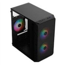 GABINETE ACTECK DOOM PRO MESH GI730M / MINI TORRE / MINI ITX, MICRO ATX / FUENTE DE PODER 600 W / PANEL CRISTAL TEMPLADO / VENTI