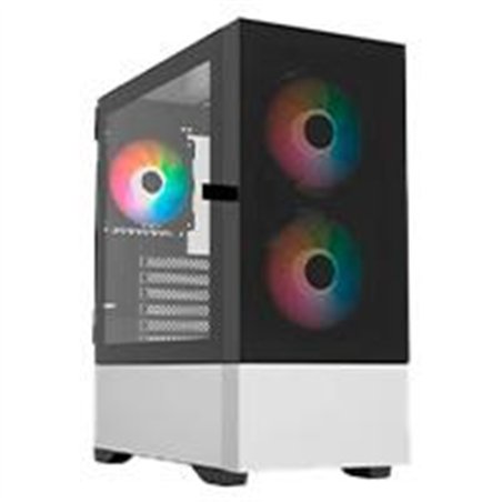 GABINETE GAMER BALAM RUSH NITROX AIRCOOL 5500 ABW / MEDIA TORRE / ATX, M-ATX, MINI ITX / VENTILADOR ARGB / PANEL REMOVIBLE CRIST