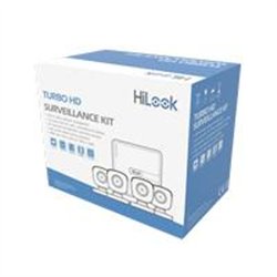KIT TURBOHD 720P HILOOK BY HIKVISION KIT TURBOHD 720P DVR 4 CANALES / 4 CMARAS BALA DE POLICARBONATO / 4 CABLES 18 MTS / 1 FUENT