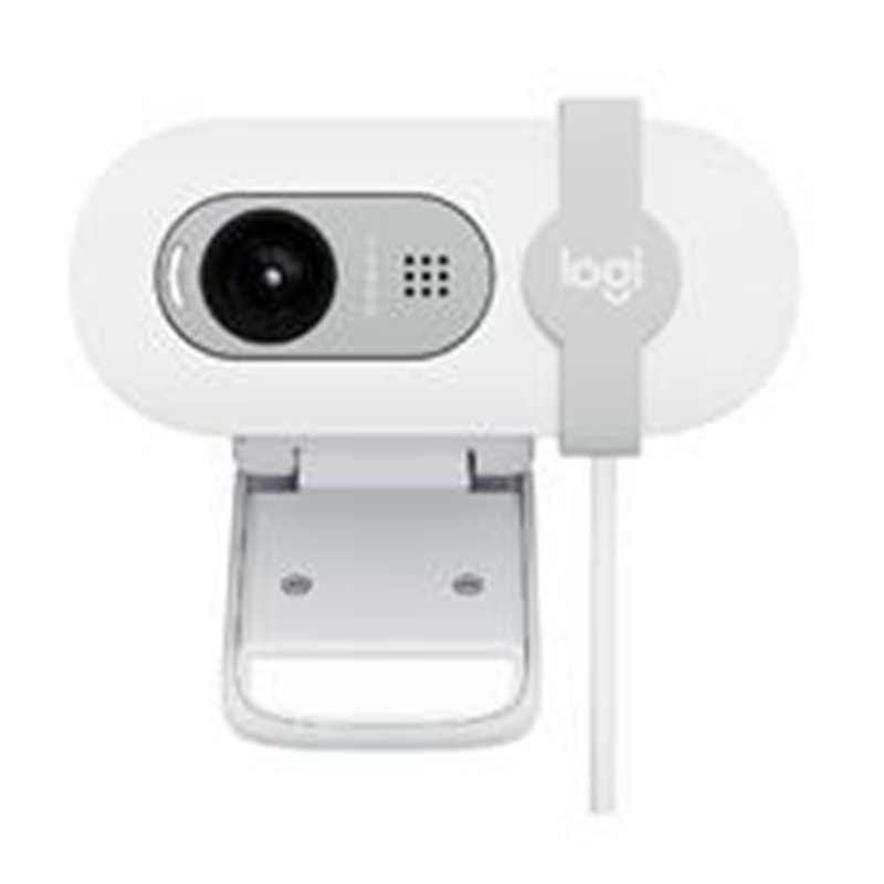 WEBCAM LOGITECH BRIO 100 BLANCO FHD 1080 A 30 FPS 58° RIGHTLIGHT 2, MICROFONO USB-A WIN/  MAC / CHROME