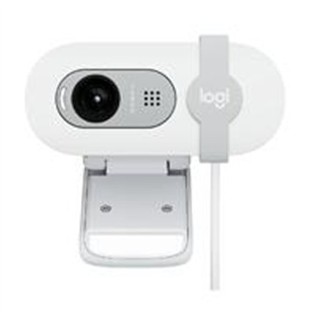 WEBCAM LOGITECH BRIO 100 BLANCO FHD 1080 A 30 FPS 58° RIGHTLIGHT 2, MICROFONO USB-A WIN/  MAC / CHROME