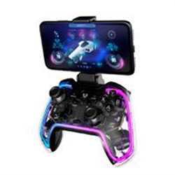 GAMEPAD BALAM RUSH KONTROL GLOW G595 / INALAMBRICO RECARGABLE / BT 5.0 / RGB / VIBRACION DUAL / SOPORTE P CELULAR / ANDROID - IO