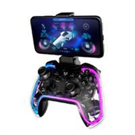 GAMEPAD BALAM RUSH KONTROL GLOW G595 / INALAMBRICO RECARGABLE / BT 5.0 / RGB / VIBRACION DUAL / SOPORTE P CELULAR / ANDROID - IO
