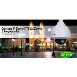 CAMARA IP DAHUA PTZ DOMO 12X/ 2 MP/ WDR REAL/ IVS/ POE PLUS/ ECO SAVY 2/ EXTERIOR IP66/ ONVIF/ DWD