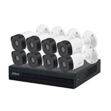 KIT DE 8 CANALES 2 MP/DAHUA/ KITXVR1B08- I+8-B1A21/DVR COOPER-I WIZSENSE/CON IA/ H.265+/8 CAMARAS B1A21 1080P/8 CANALES + 2 IP O