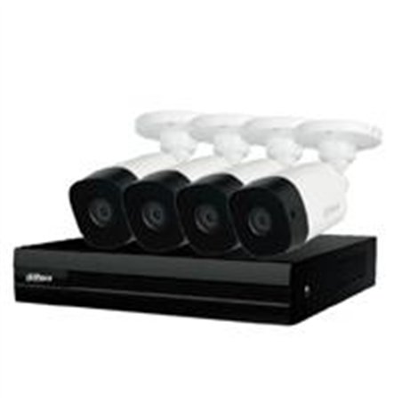 KIT DE 8 CANALES 2 MEGAPIXELES/ CON 4 CAMARAS/ WIZSENSE/ H.265/ 4 CAMARAS 1080P DE POLICARBONATO/ 4 CANALES1 IP/ 4 CANALES CON S