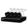 KIT DE 8 CANALES 2 MEGAPIXELES/ CON 4 CAMARAS/ WIZSENSE/ H.265/ 4 CAMARAS 1080P DE POLICARBONATO/ 4 CANALES1 IP/ 4 CANALES CON S
