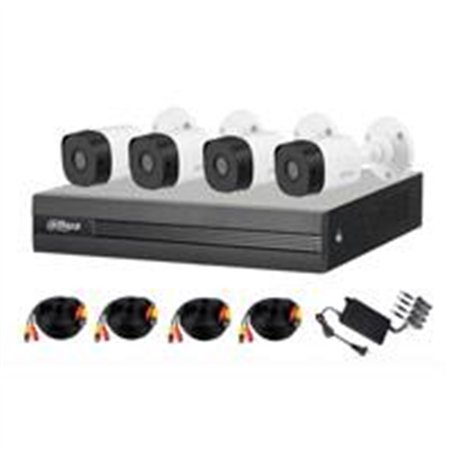 KIT DE 4 CANALES DE 2 MEGAPIXELES/ DVR COOPER-I WIZSENSE/ CON IA/ H.265/ 4 CAMARAS B1A21 1080P/ 4 CANALES 1 IP O HASTA 5 CANALES