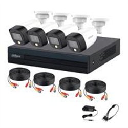 KIT DE 4 CANALES FULL COLOR DE 2 MP/ DVR COOPER-I WIZSENSE/ CON IA/ H.265+/ 4 CAMARAS FULL COLOR DE 2 MEGAPIXELES/ 4 CH + 1 IP O