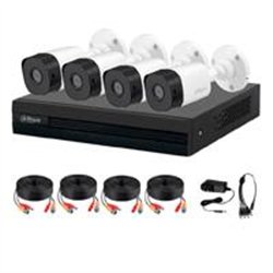 KIT DE 4 CANALES DE 1 MEGAPIXEL/ 4 CMARAS B1A11 CON LENTE DE 2.8MM/ 93 GRADOS DE APERTURA/ 4 CH1 IP O HASTA 5 CH IP/ SMD PLUS/ B