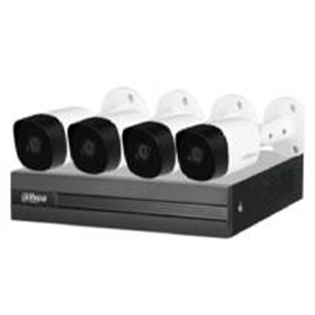 KIT DVR/DAHUA/DH-KIT/XVR1B04H-I/4-B2A51N-0280B-S2/KIT DE 4 CANALES DE 5 MEGAPIXELES/ DVR COOPER-I WIZSENSE/ CON IA/ H.265/ 4 CAM