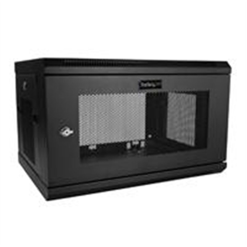 GABINETE RACK DE SERVIDORES 6U DE 19 PARA MONTAJE - CON PROFUNDIDAD AJUSTABLE DE 38CM/15 Y CIERRE DE SEGURIDAD - VENTILACION, ES
