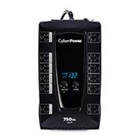 NO BREAK CYBERPOWER (AVRG750LCD) 760VA / 450 WATTS, INTERACTIVO, TORRE, PANTALLA LCD, 12 × NEMA 5-15R, 6 RESPALDO Y 6 SUPRESIÓN,