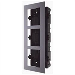 BASE DE 3 ESPACIOS HIKVISION DS-KD-ACF3 PARA EMPOTRAR MDULOS DE VIDEOPORTEROS HIKVISION
