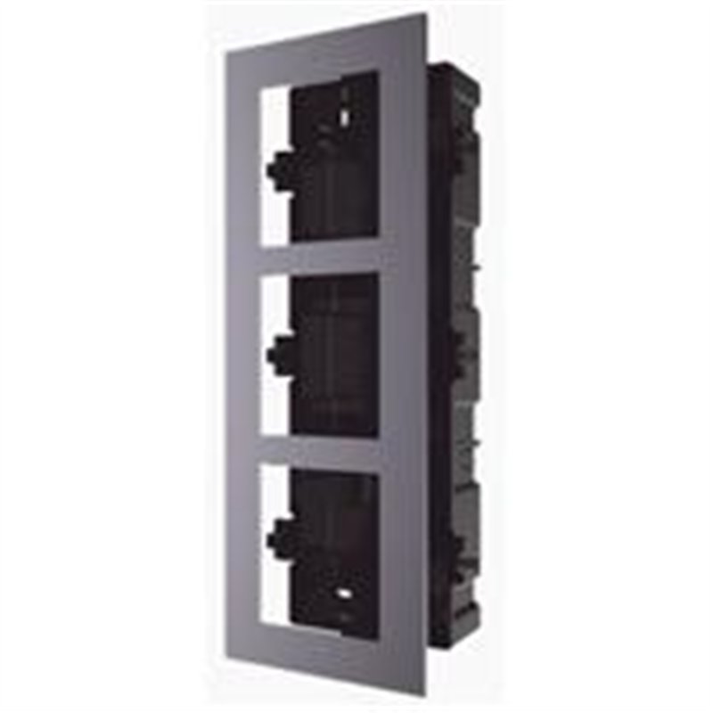 BASE DE 3 ESPACIOS HIKVISION DS-KD-ACF3 PARA EMPOTRAR MDULOS DE VIDEOPORTEROS HIKVISION