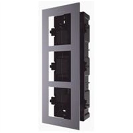 BASE DE 3 ESPACIOS HIKVISION DS-KD-ACF3 PARA EMPOTRAR MDULOS DE VIDEOPORTEROS HIKVISION