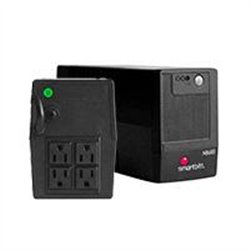 NO-BREAK SMARTBITT 600VA/300 W, CLAVIJA NEMA 5-15P, 4 CONTACTOS TIPO NEMA 5-15R, TODOS CON RESPALDO DE BATERIAS, REGULACION Y SU