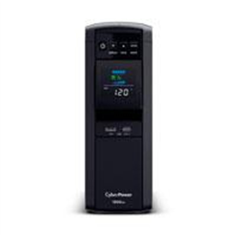 NO BREAK CYBERPOWER (CP1500PFCLCDA) 1500 VA /1000 W, INTERACTIVO, ONDA SENOIDAL PURA (PFC),12 × NEMA 5-15R, (6 RESPALDO Y 6 SUPR