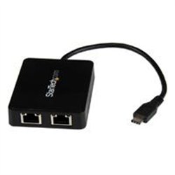 ADAPTADOR DE RED USB-C CON DOS PUERTOS ETHERNET GIGABIT Y PUERTO ADICIONAL USB TYPE-A - STARTECH.COM MOD. US1GC301AU2R
