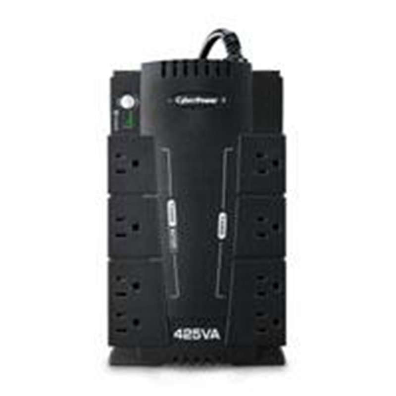 NO BREAK CYBERPOWER (CP425SLG) STANDBY 425VA / 255 W, 8 X NEMA 5-15R, (4 RESPALDO Y 4 SUPRESIÓN) 3 AÑOS DE GARANTÍA INCLUYENDO B