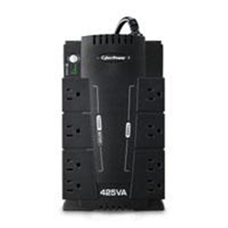 NO BREAK CYBERPOWER (CP425SLG) STANDBY 425VA / 255 W, 8 X NEMA 5-15R, (4 RESPALDO Y 4 SUPRESIÓN) 3 AÑOS DE GARANTÍA INCLUYENDO B