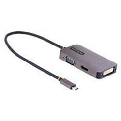 ADAPTADOR DE VIDEO USB C STARTECH.COM, ADAPTADOR USB TIPO C A HDMI VGA DVI HASTA 4K 60HZ, ADAPTADOR DE PANTALLA MULTIPUERTOS, CO