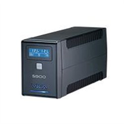 NO BREAK VICA 900VA/550W 8 TOMAS. 4 REG Y 4 RESP, REG Y SUP PANTALLA LCD NEGRO Y SOFTWARE 3 ANOS GARANTIA