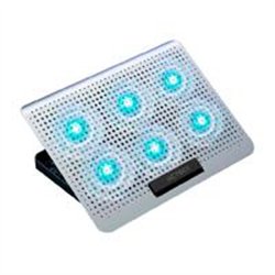 BASE ENFRIADORA ACTECK FROOST MAX B480 / 2 PUERTOS USB / 16 PULGADAS / 7 NIVELES / 6 VENTILADORES 10 W RMS / ALUMINIO / ANTIDERR