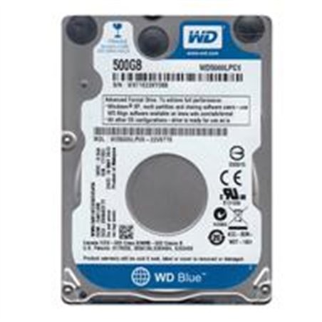 DISCO DURO INTERNO WD BLUE 500GB 2.5 PORTATIL SATA3 6GB/S 16MB 5400RPM WINDOWS WD5000LPCX